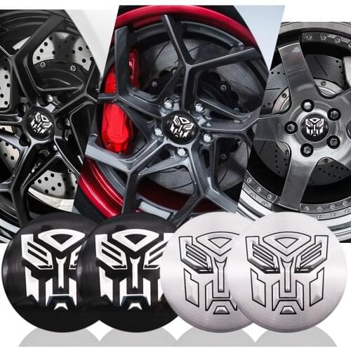 4x 56.5mm Car styling Transformers logo Car Tyre Wheel Center Hub Cap Decepticon Autobots Emblem Decal Badge sticker accessories