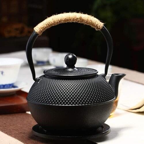 Tea Kettle Stovetop Safe Style Teapot Large Capacity Teapot Cast Iron Heat-Resistant Teapot Tea Accessories 600/800/ ML