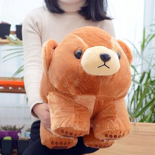 Dorimytrader Soft Anime Polar Bear Plush Doll Big Stuffed Cartoon White Bear Toy Animals Brown Bears Pillow for Baby 20inch 50cm