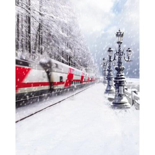 5x7ft Winter Snow Tree Photography Backdrops Photo Props Studio Background