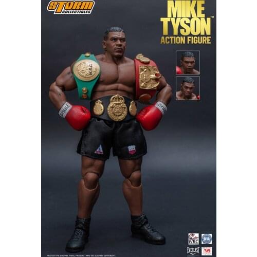 Storm Toys 1/12 8inch Boxing Tyson Boxing Boxer Champion Heavy Weight Mike Tyson Action Figure Three Head Face Model