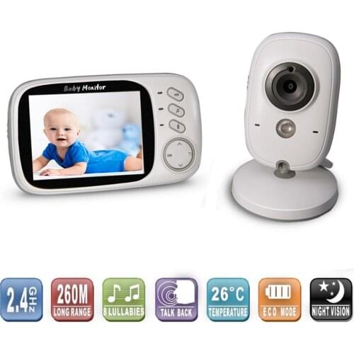 3.2 inch Wireless Video Color High Resolution Baby Monitor Security Baby Nanny Camera Night Vision Temperature Monitoring