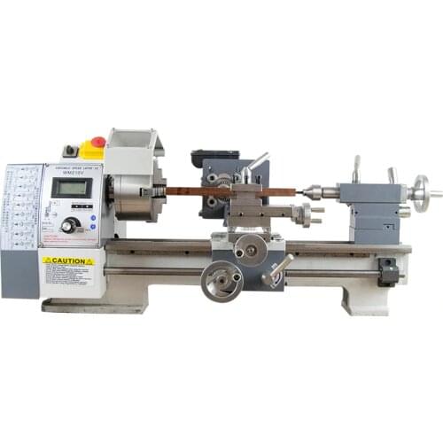 WM210V Metal Lathe/850W Brushless Motor All Steel Gear Lathe/38mm Spindle Bore Hole +125mm Chuck Mini Lathe Machine