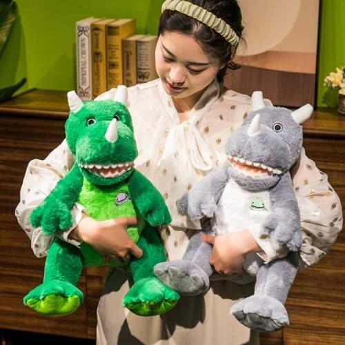 1pc 50cm Cartoon Dinosaur Plush Toys Cute Real Like Animal Unicorn Dino Pillow Toys Soft Stuffed Dolls for Children Boys Girls