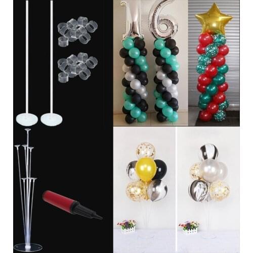 Balloon stand Holder Column Stand Kits Arch Base Pole baloon Plastic pump Birthday Party decorations kids Wedding Decor Supplies