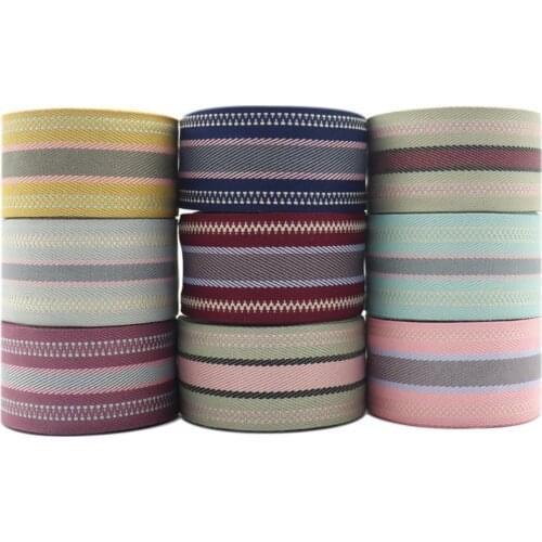 5 Yards 16MM/25MM/38MM Striped Color Collision Ribbon For Hair Bows DIY Crafts Handmade Accessories M19081903