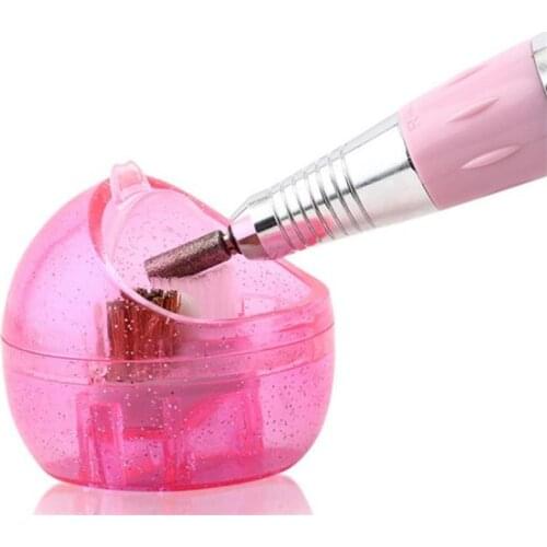 Portable 1PC Metal&Plastic Nail Art Drill Bit Cleaning Brush Box Cleaner Manicure Nail Art Cleaning Tool For Nail Drill Bits 40