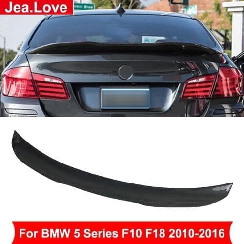 PSM Style Real Carbon Fiber or FRP Rear Wing Back Spoiler Styling For BMW 5 Series F10 F18 2010-2016 Car Modification Parts