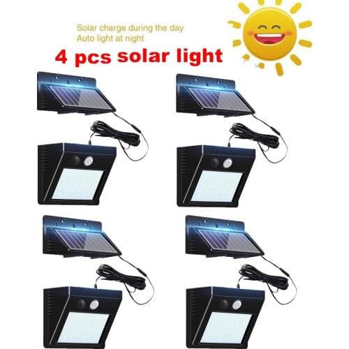 30 LED Outdoor Solar Light Waterproof PIR Motion Sensor Emergency Security Light Solar Powered Wall Lamp For Yard Garden Streeto