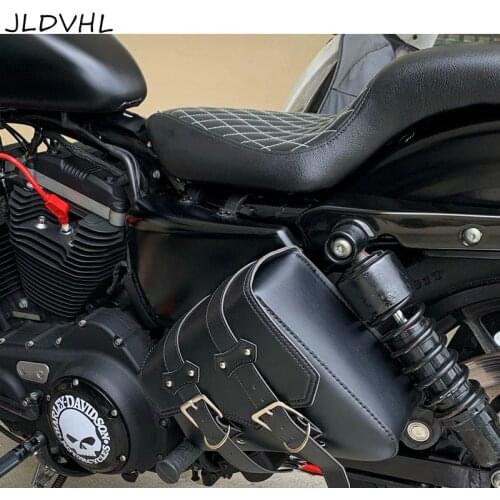 Universal Motorcycle Saddlebags PU Leather Side Tool Bags Waterproof Saddle Bags
