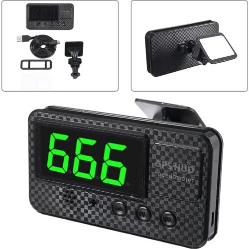 Universal 1pc Digital Car Auto Motorcycle GPS Speedometer Head Up Display Overspeed MPH/KM/H Speed Warn Alarm Accessories