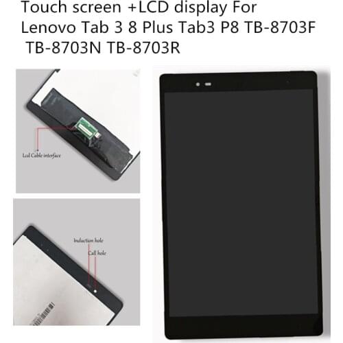LCD Display Touch Screen Digitizer Assembly For Lenovo Tab 3 8 Plus Tab3 P8 TB-8703F TB-8703N TB-8703R 8703r 8703f 8703n