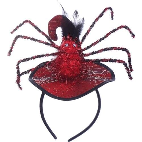 1PC Halloween Pet Headband Novelty Witch Hat Spider Decor Puppy Headwear Cat Costume Hat Kitten Headband Pet Accessories