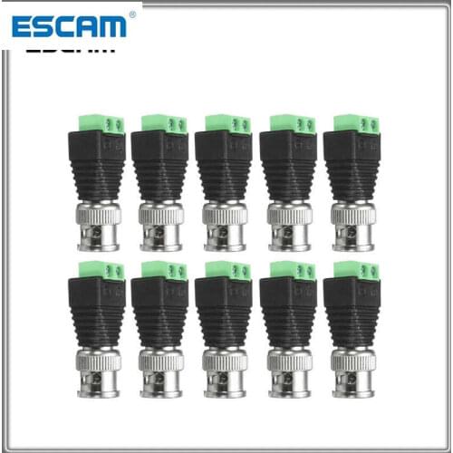 100pcs/lot BNC Male Connector Coax Twist For CCTV Camera Coaxial Coax CAT5 Security System Camera Accessories