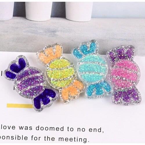 20Pcs Glitter Cute Candy Resin Flat back Cabochon Miniature Food Art Supply Scrapbooking For Embellishment DIY Phone Decoration