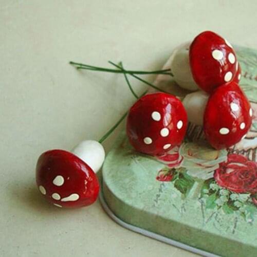 20 Pcs Miniature Mushroom Craft Garden Pot Ornament Gardening DIY Mini Decor