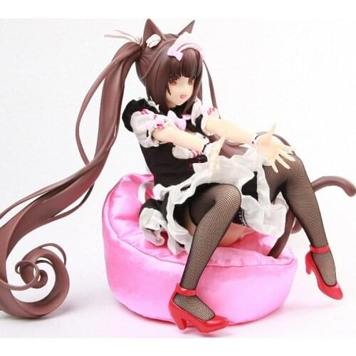 23.5cm Japanese sexy anime figure NEKOPARA chocolate maid ver action figure collectible model toys for boys
