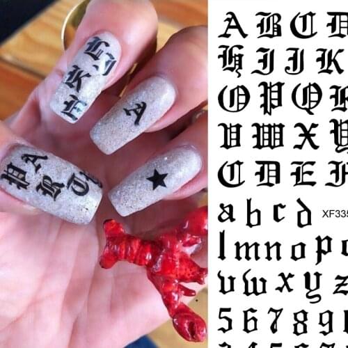 3D alphabet nail letter stick nail art sticker nail decal japan designs DIY decorations