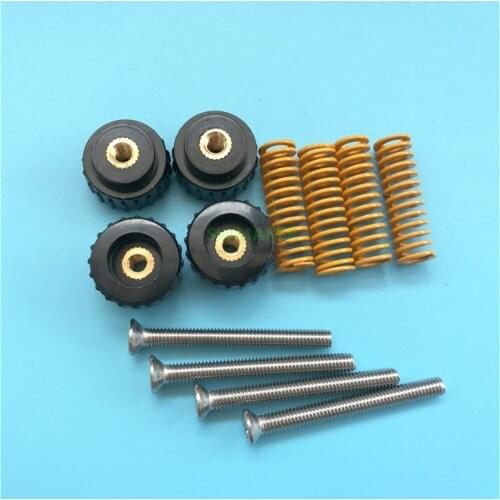 4pcs Leveling Hand Twist Nut Spring Screw kit M3 / M4 For Creality CR-10 CR-10S CR-8 CR-5 Mini Ender-3 3D Printer Heated Bed