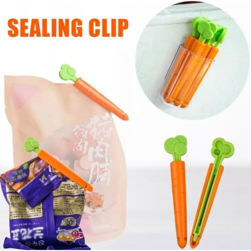5/10/20Pcs Carrot Food Bag Sealing Clip Fresh-Keeping Clamp Sealer for Food and Snack Bags Kitchen EF