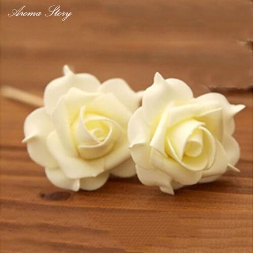 50ps/lot Natural Handmade PE Flower For Diffuse/Decorative Flower 6cm reed diffuse/Sola flower Rose Free Shipping