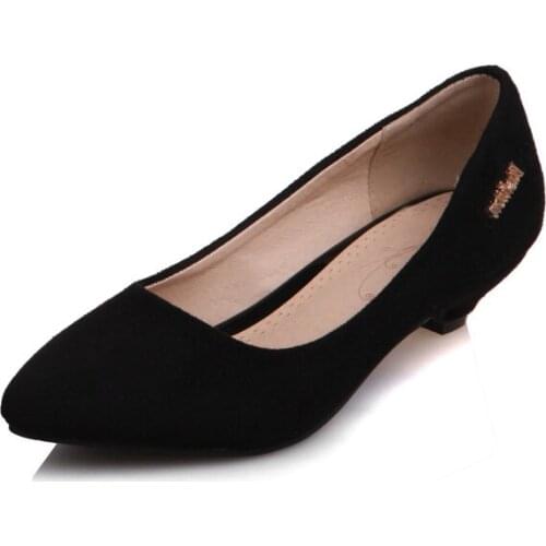 Big Size11 12 13 14 15 16 17 ladies high heels women shoes woman pumps Metal Decoration of Suede Point and Shallow Sleeve