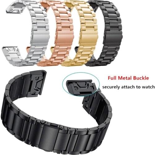 Stainless Steel Bracelet Quick Replacement Band Strap For Garmin FENIX 6 Pro Sports Smart watch Wearable accessories #910