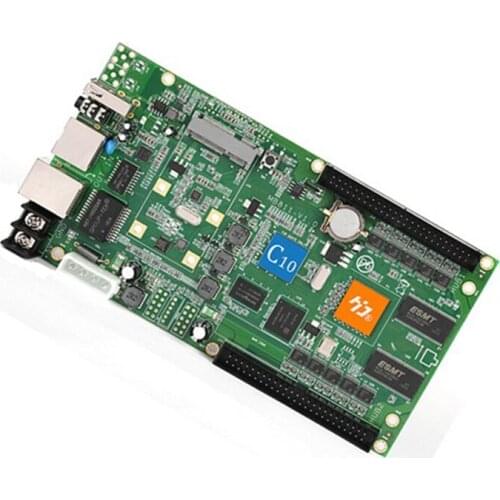 C10 HD-C10 sending card(work along with R500 or R501) and asynchrous dual function video led control card and audio full color