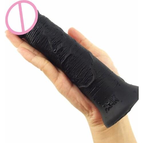 Black Small Dildo Anal Sex Toys Erotic Strap-on Dildo Realistic Fake Dick Anal Butt Plug Sex Toy for Lesbian Women Masturbators