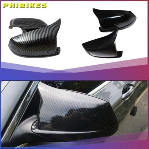 For BMW 5 Series F10 F11 2010-2013 Car Rearview Mirror Cover Side Wing Protect Frame Covers Carbon Fiber Style Trim Shell