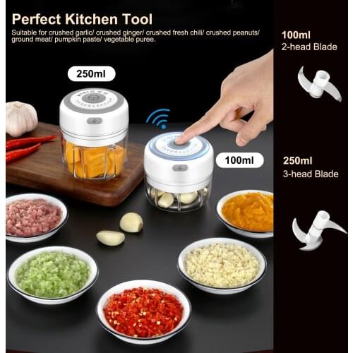 Electric Garlic Masher Sturdy Durable Mini Crusher Chopper USB Charging For Crushed Garlic Crushed Ginger Crushed Fresh Chili