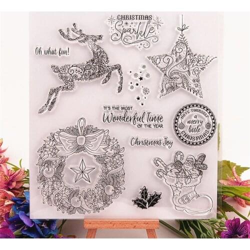 Hot selling Easter wreath transparent clear stamp / silicone seal roller stamp DIY scrapbook album / card production