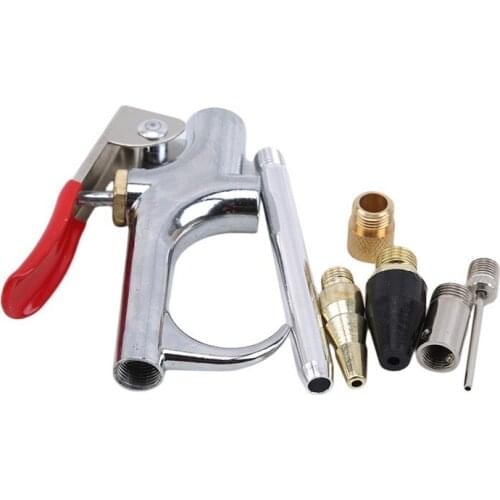 1set Air Compressor Compressed Nozzle Blow Gun Kit Blower Tool Zinc Alloy Nozzle Cleaning Tool For Compressor Accessories