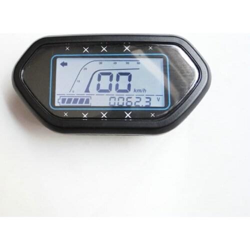 Speedometer electric scooter LCD display bicycle tricycle instrument MTB speed/battery level/LIGH indicator white/blue BACKLIGHT