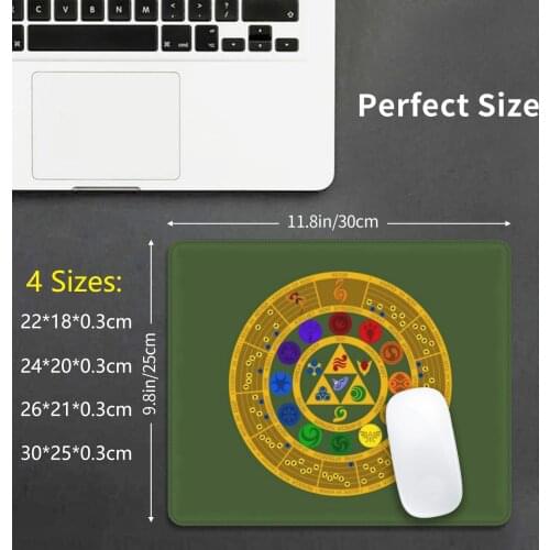 Wheel Of The Hero Of Time Mouse Pad DIY Print Ocarina Time Gerudo Goron Sheikah Hylian Zora Kokiri The