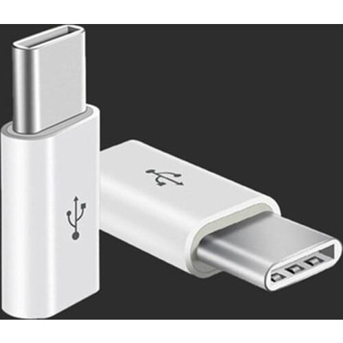 2PCS OTG Android Type-C to Micro USB Adapter Type C Interface Universal Mobile Phone Data Line Charging Converter