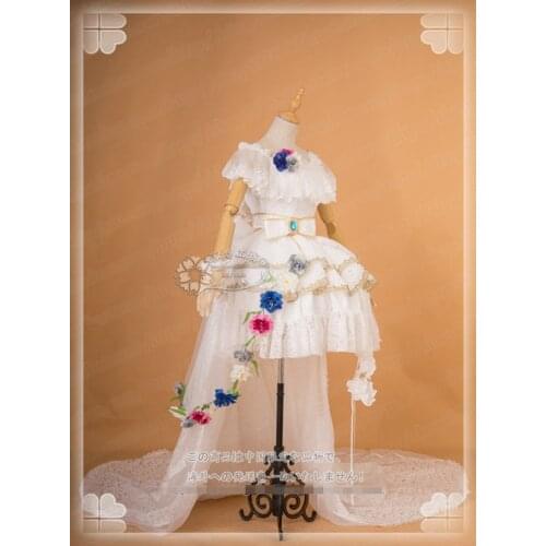 Anime Lovelive!Sunshine!Aqours Tsushima Yoshiko Flower Married Awakening Wedding Dress Cosplay Costume Suit For Women Outfit New
