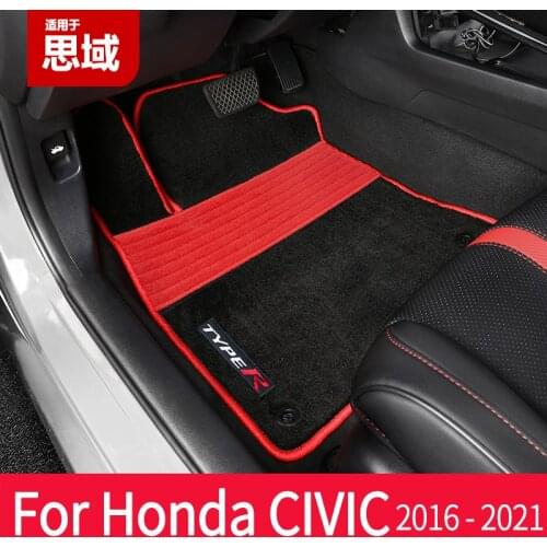 Applicable to 10 Th Generation Civic Foot Mat Sports Version Car Carpet Foot Mats Step Mat Civic Hatchback Sedan Interior Modifi