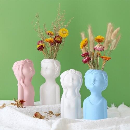 Simulation flower vase set creative modern living room tabletop decoration ceramic vase home wedding dried flower decoration
