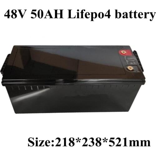 48V 50Ah LiFepo4 Lithium Battery for RV Golf Cart Forklift Caravan Boat Electric Outboard Motor + 5A Charger