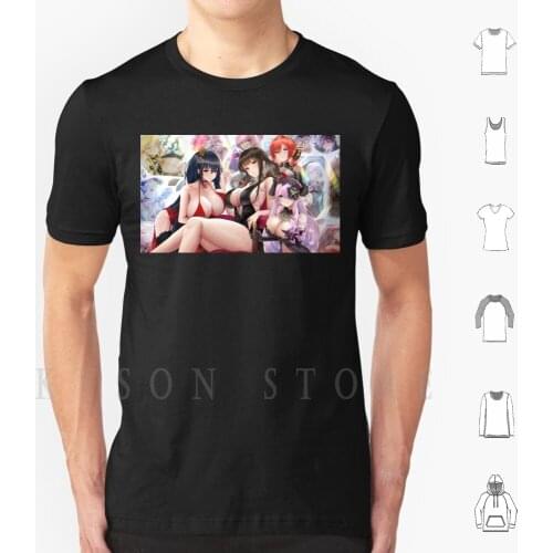 Azur Lane Poster T Shirt Men Cotton Azur Lane Anime Azur Lane Atago Manga Akagi Enterprise Waifu Azur Lane Peeker