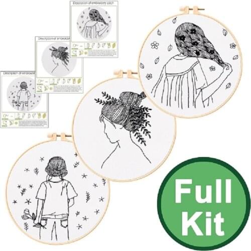 Embroidery Kits for Beginner, Girl Embroidery, Embroidery Hoop, Embroidery Thread, Embroidery Materials and Tool, DIY Craft Gift