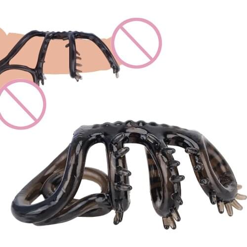 OLO Penis Rings Adult Sex Toys for Men Lasting Erection Delay Ejaculation Penis Trainer TPE Cock Ring Adult Products Sex Shop