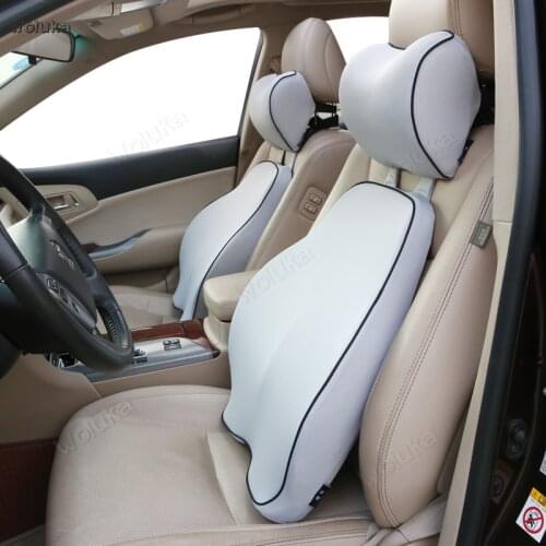 Car headrest lumbar support seat neck pillow back cushion memory cotton pillow set CD50 Q02
