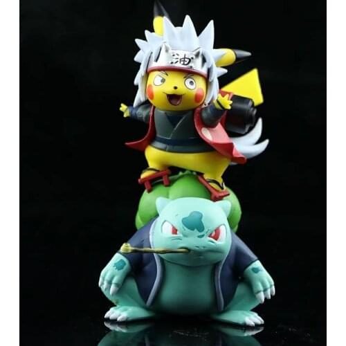 Pokemon Original Tomy Jiraiya Pikachu Figure Model Dolls Toy Pokemon Pikachu Collection Cospla Anime Model Birthday Gift