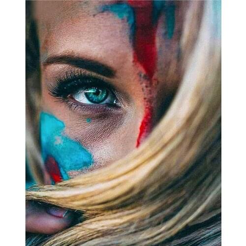 Full drill square diamond embroidery woman face abstract diamond painting cross stitch diamond rhinestone Mozaik puzzle ZP-1985