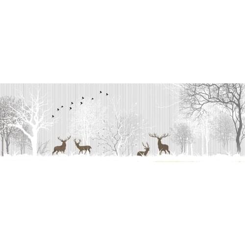 Custom photo wallpaper 3d wall murals wallpaper Modern hand painted wood deer theme space whole house background wall papers