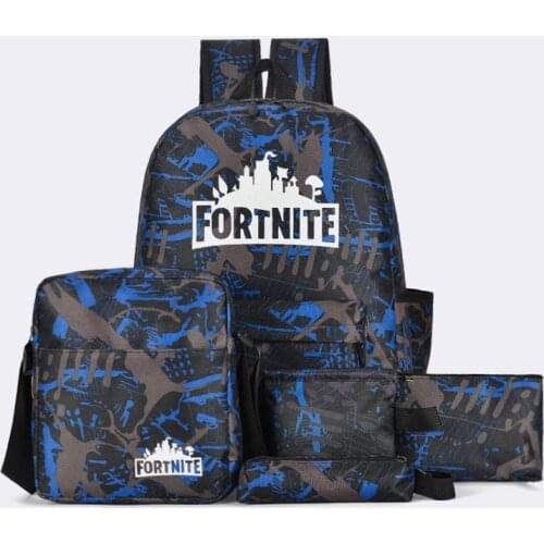 18Inch Fortnite Backpack 5pcs/set School Bag for Kids Boys Girls Fortress Night Game Printed Student Bookbag School Supplies