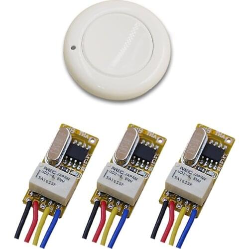 2017 Access Control System DC3.5V-12V Mini Remote Keyless Entery Micro Remote Control Switch Relay with White Wall Transmitter