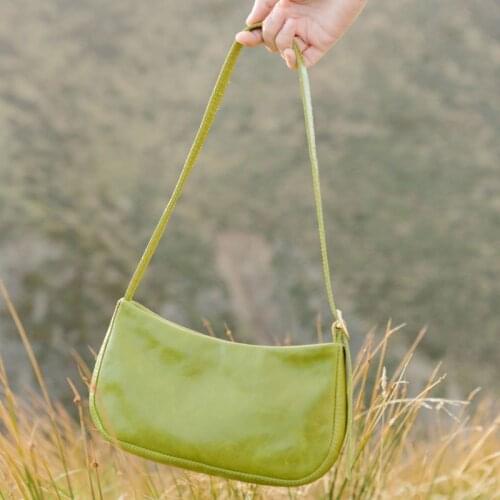 Womens PU Handbags Fashion Wild Solid Color Retro Female Bag French Armpit Shoulder Bags